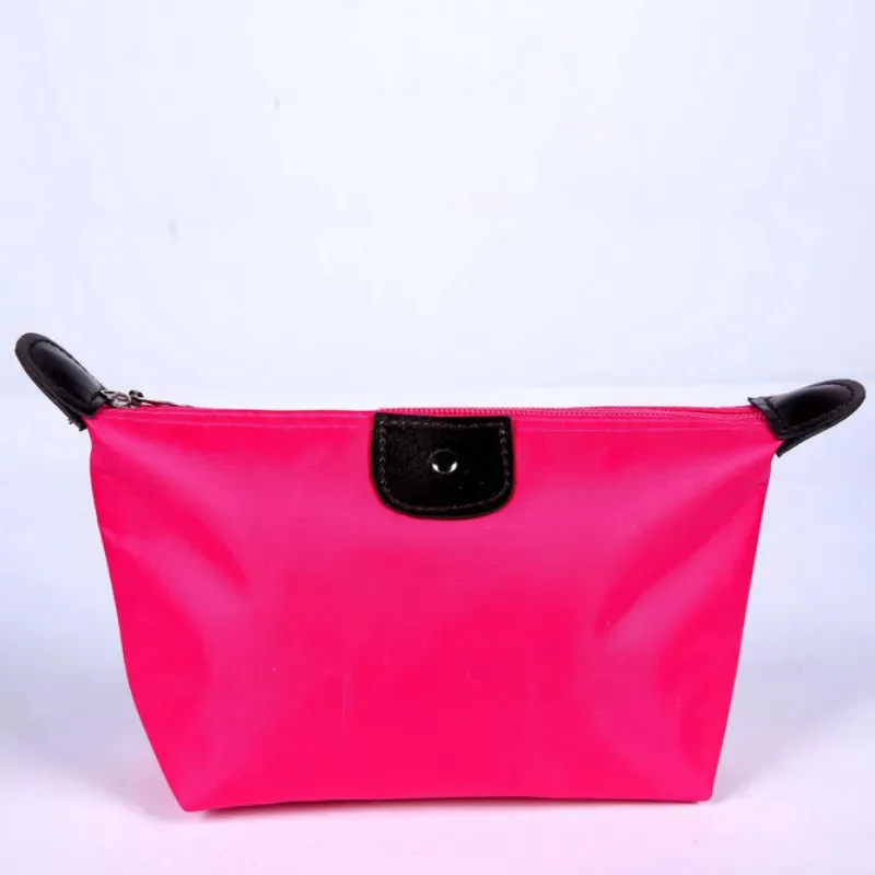 Colorful Waterproof Dumpling Cosmetic Bag for Women - Mini Portable Makeup Tote