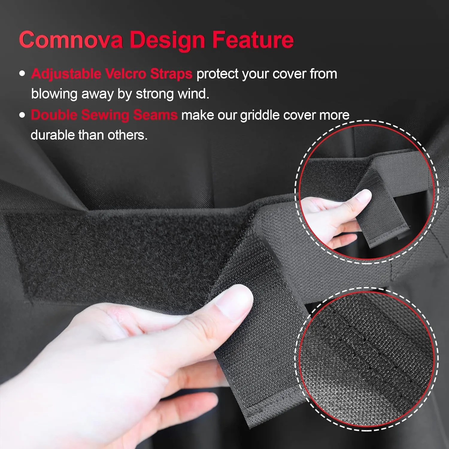 Comnova Grill Cover for Traeger Pro 22 & 575 Series - 600D Wood Pellet Smoker Cover for Traeger Waterproof & Heavy Duty, Premium Pellet BBQ Cover for Traeger Pro 22 / Pro 575, Z Grills 550B and More