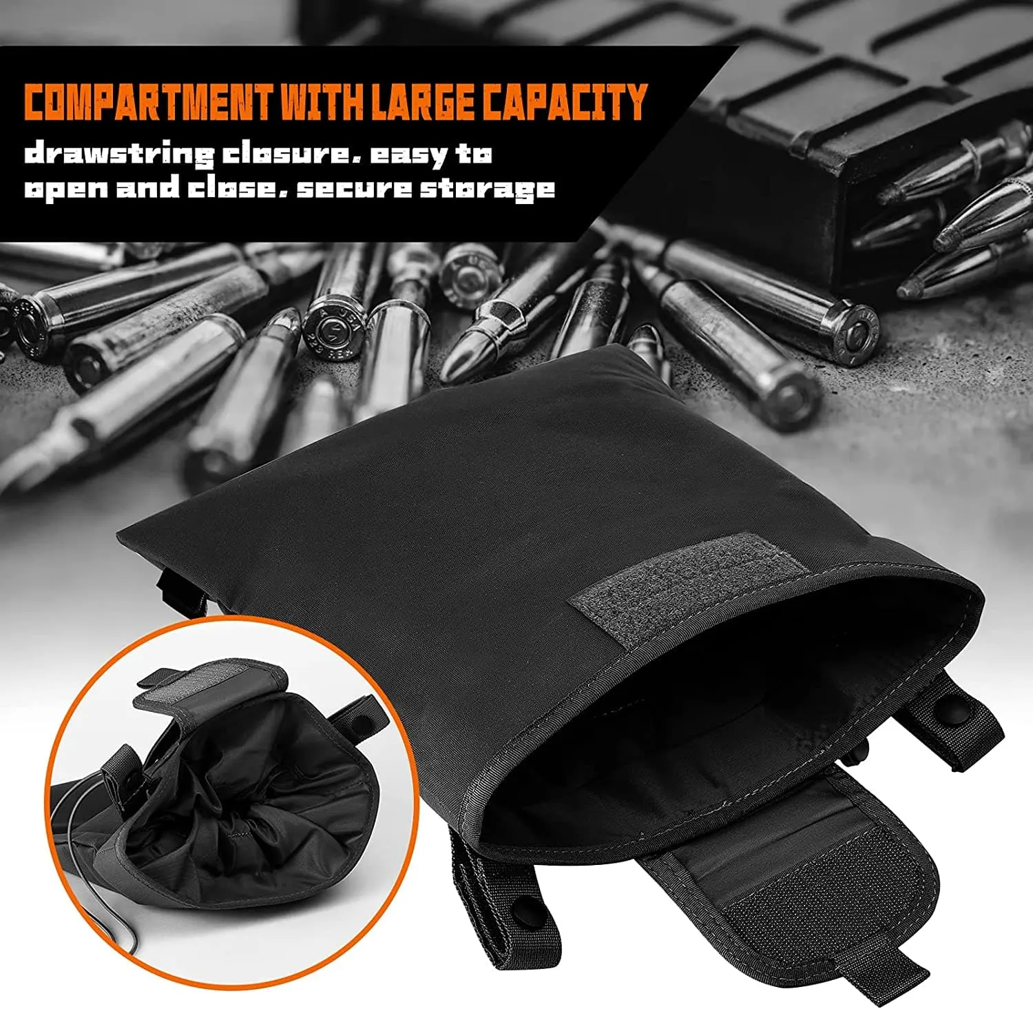 Compact Paintball Airsoft Hunting Gear Folding Ammo Recycling Bag