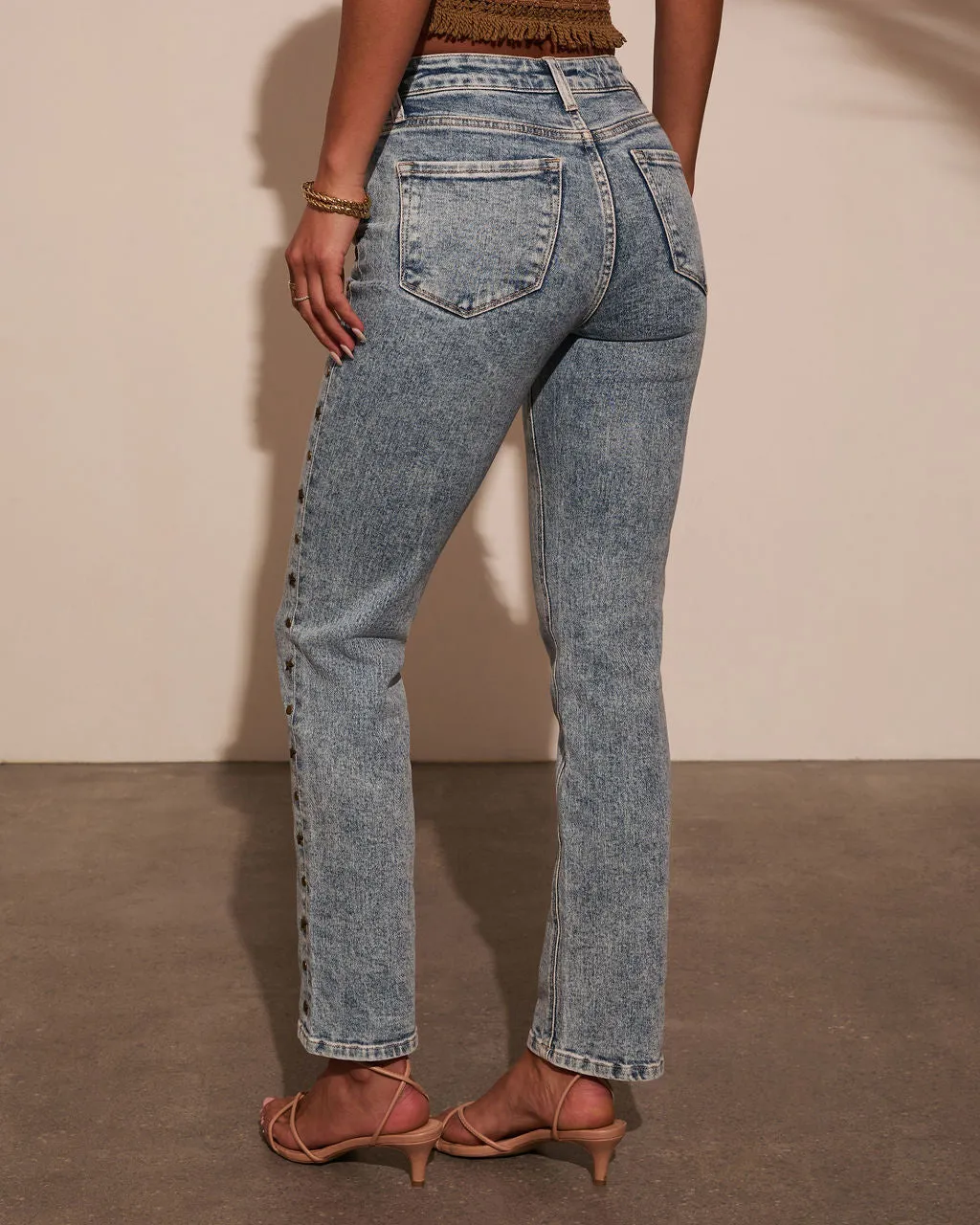 Coralyn Embellished Straight Leg Jeans