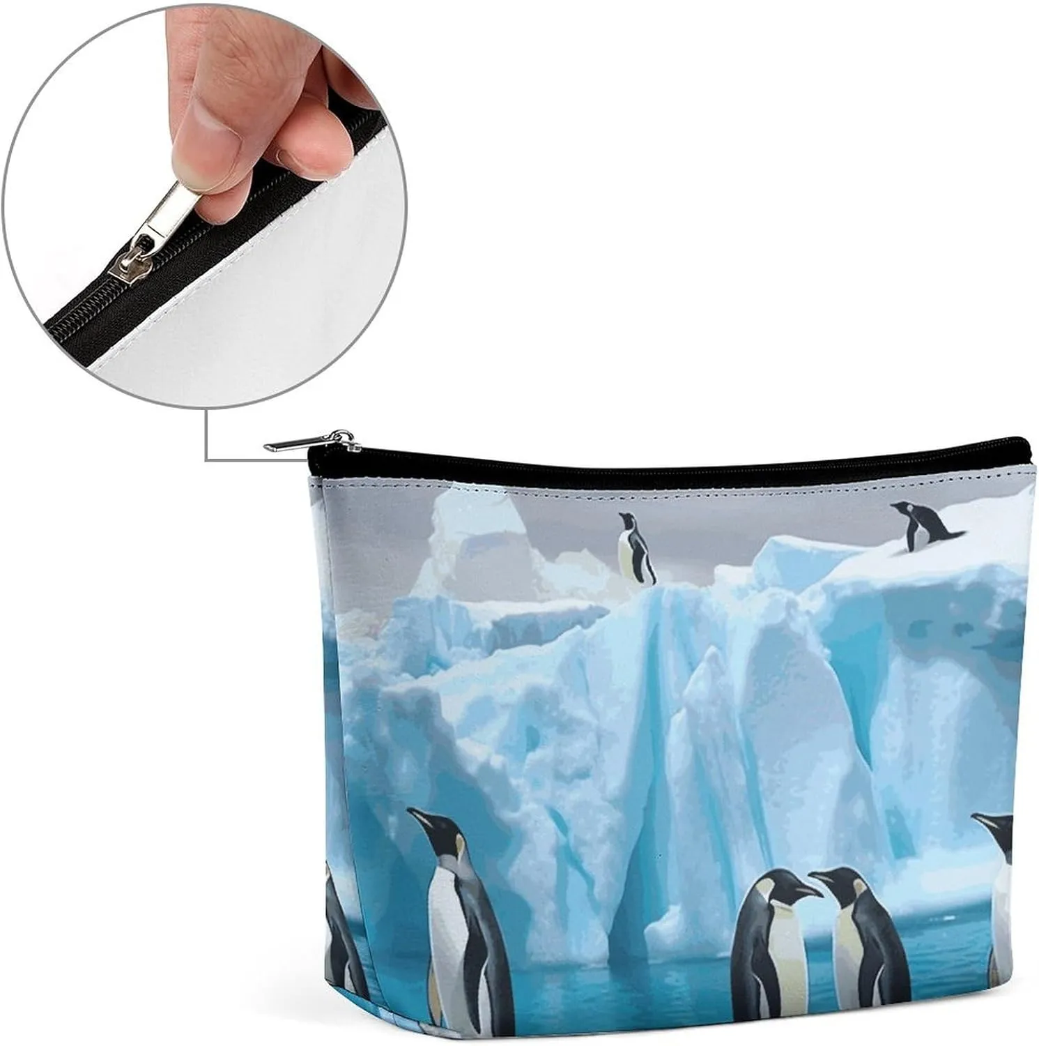 Cosmetic Bag Makeup Bags for Women Portable Makeup Bag The Iceberg Makeup Case Travel Toiletry Bag for Travel Accessories