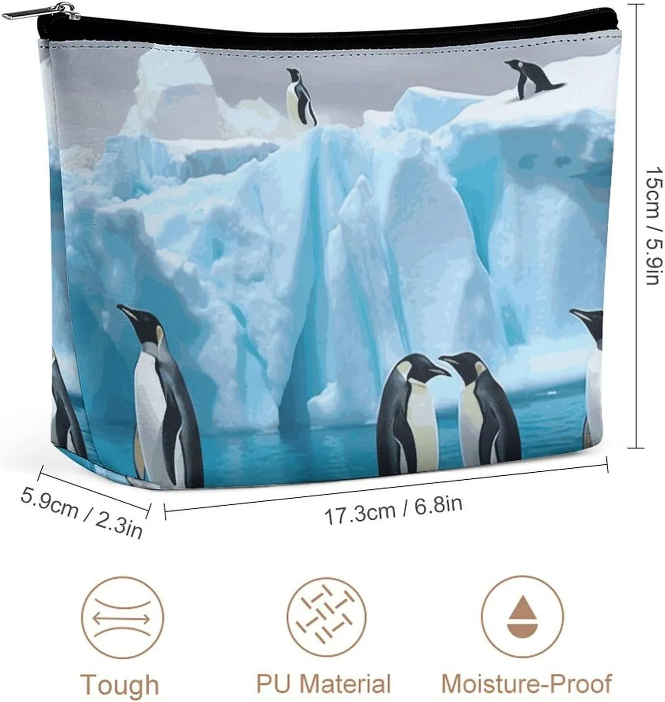 Cosmetic Bag Makeup Bags for Women Portable Makeup Bag The Iceberg Makeup Case Travel Toiletry Bag for Travel Accessories