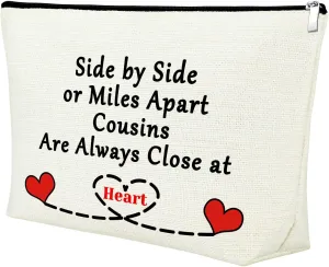 Cousin Gifts for Women Makeup Bag Cousins Sister Gift Best Friend Gift Birthday Gifts for Female Cosmetic Bag Long Distance Relationship Gift for Cousin Graduation Gift for Her Valentines Day Gift