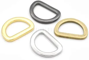 CRAFTMEMORE D Rings Purse Loop Flat Metal D-Ring Heavy Duty Findings for Craft Bag Belt 10 Pack PTDF