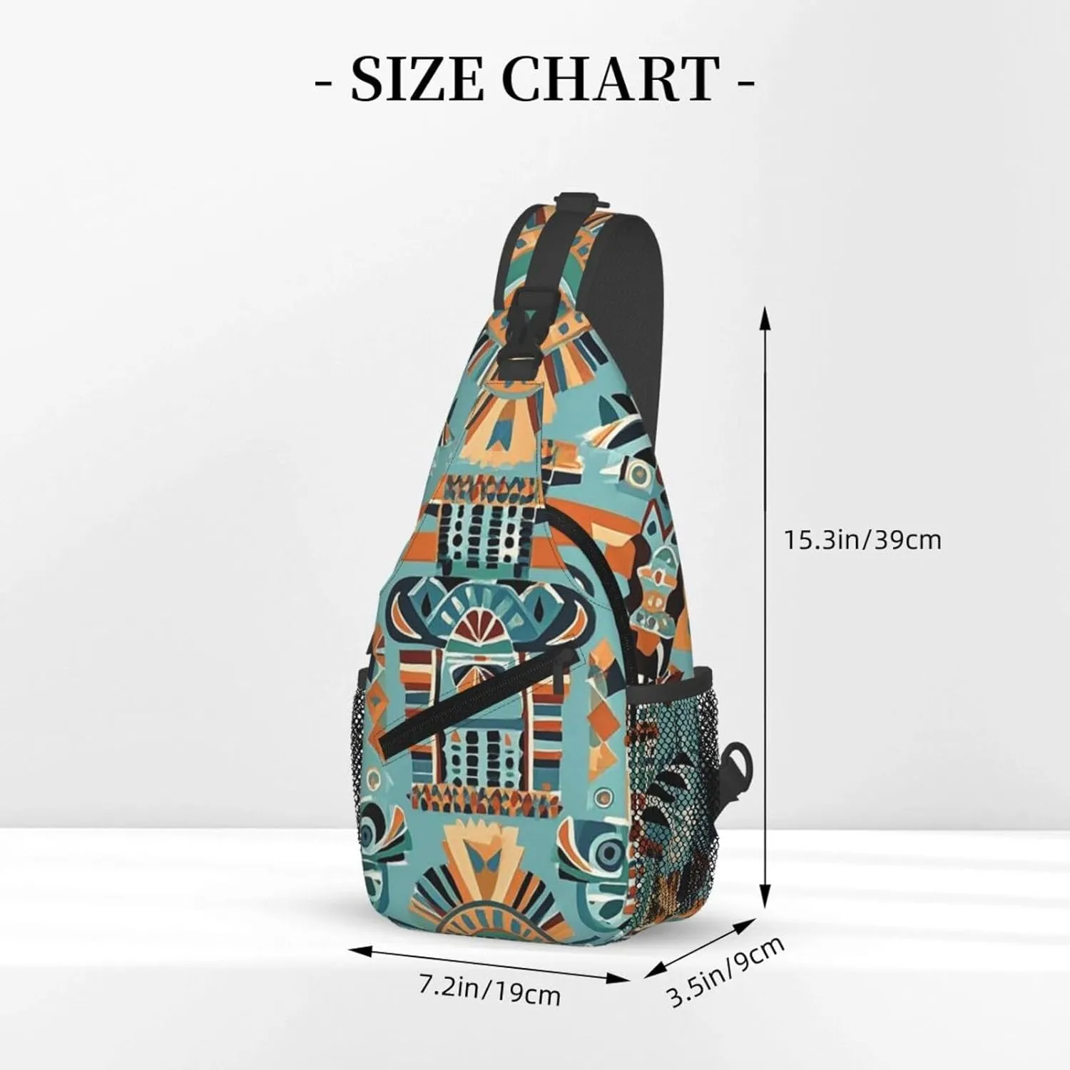 Crossbody Bag for Women Men African National Patterns Chest Bag Crossbody Sling Bag Adjustable Shoulder Bag
