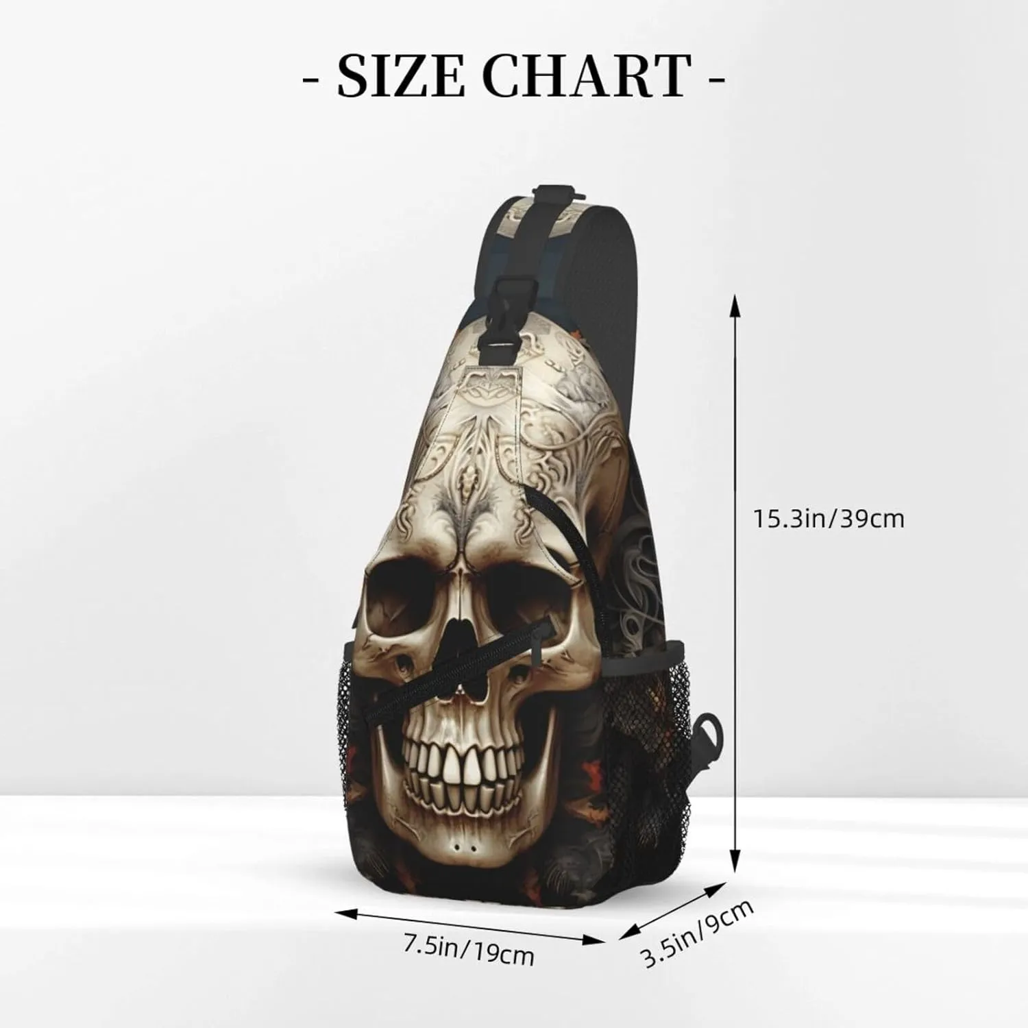Crossbody Bag for Women Men Skulls_77921639 Chest Bag Crossbody Sling Bag Adjustable Shoulder Bag
