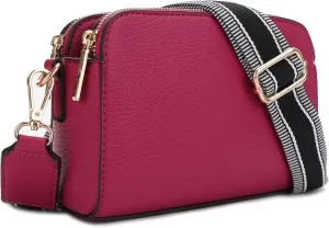 Crossbody Bag for Women Shoulder Bag for Women with Web Strap Camera Bag Handbag for Travel, Work