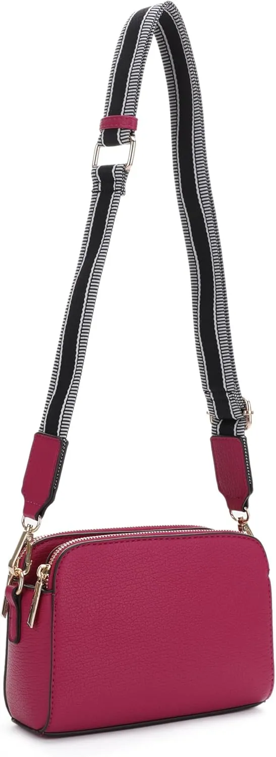 Crossbody Bag for Women Shoulder Bag for Women with Web Strap Camera Bag Handbag for Travel, Work