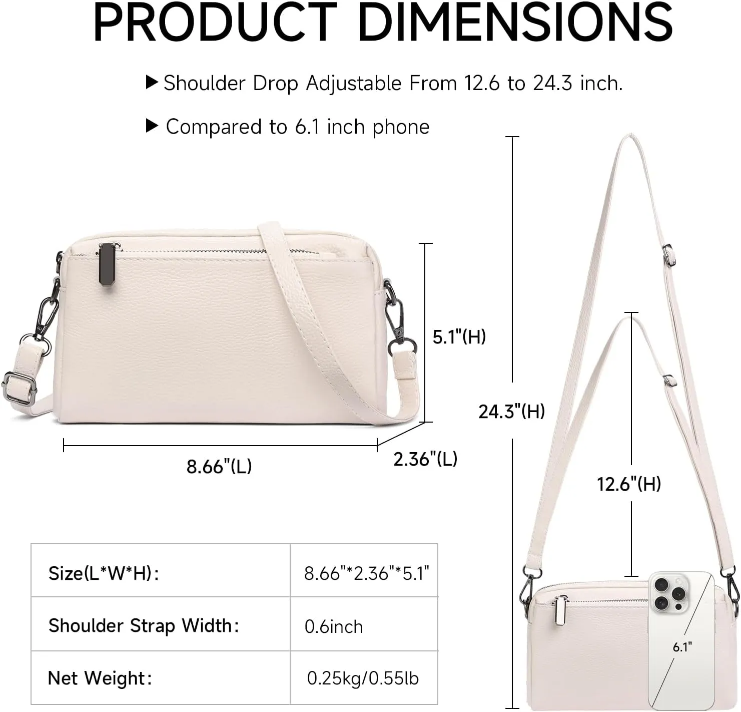 Crossbody Bag for Women, Vegan Leather Top Handle Handbags Small Shoulder Purse