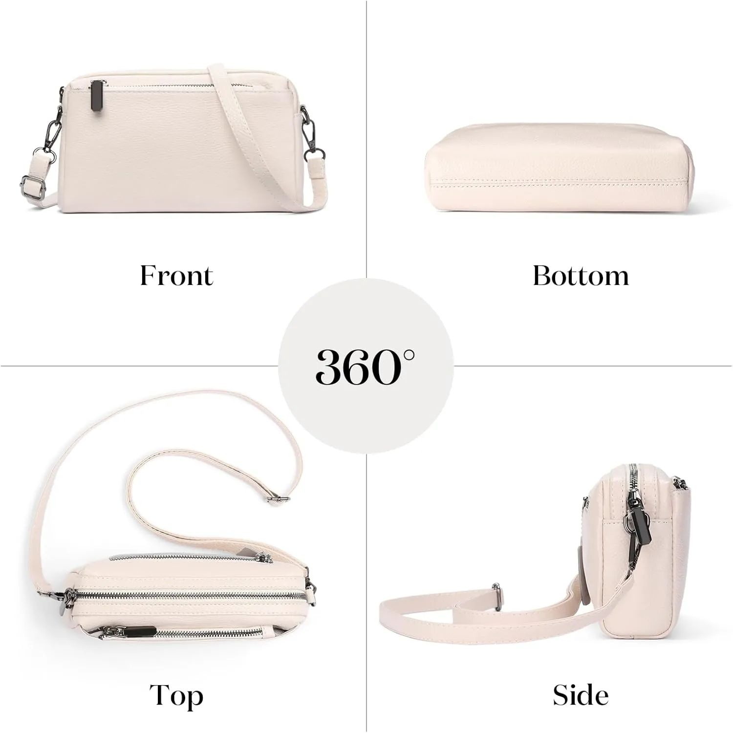 Crossbody Bag for Women, Vegan Leather Top Handle Handbags Small Shoulder Purse
