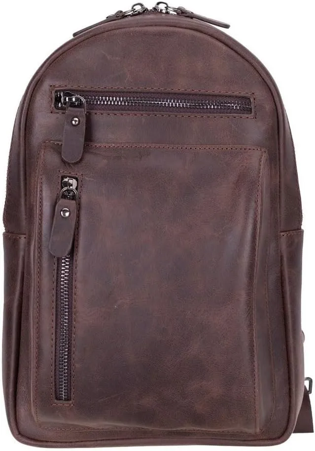 Crossbody Bag for Women with Adjustable Strap, Multi-Pocket Organizer – Stylish Genuine Leather Front & Back Purse, Phone Pocket, Suede inner Lining – Hands-Free Travel Bag