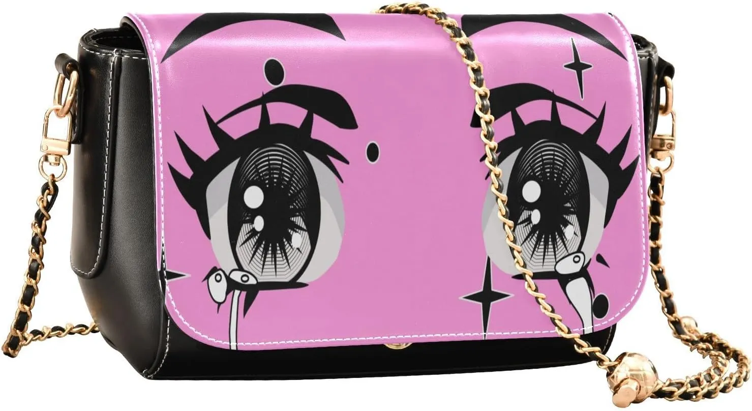 Crossbody Bags for Women Trendy Women's Black Shoulder Bag Small PU Leather Flap Cross Body Bag Handbags