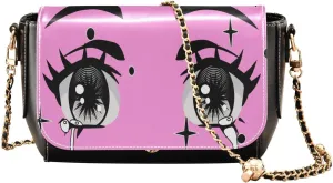 Crossbody Bags for Women Trendy Women's Black Shoulder Bag Small PU Leather Flap Cross Body Bag Handbags