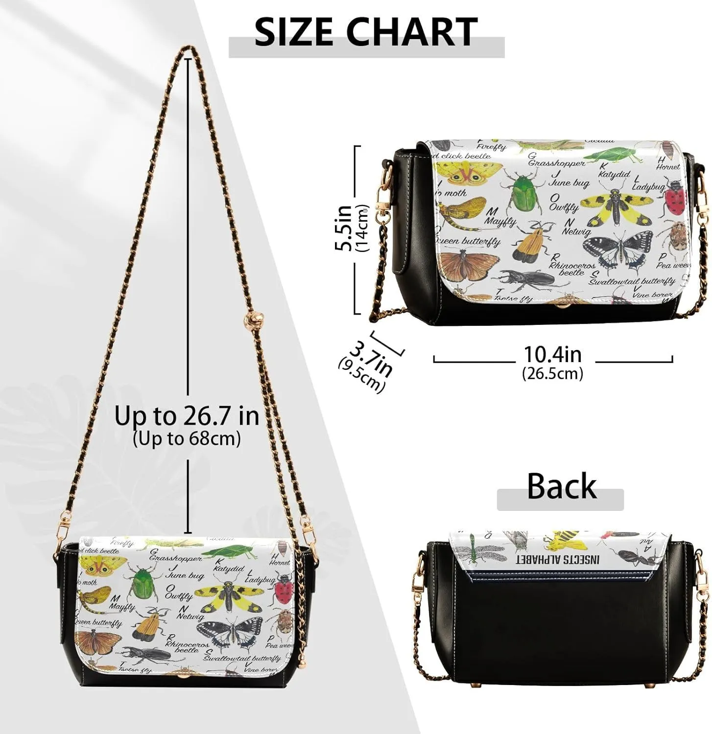 Crossbody Bags for Women Trendy Women's Black Shoulder Bag Small PU Leather Flap Cross Body Bag Handbags