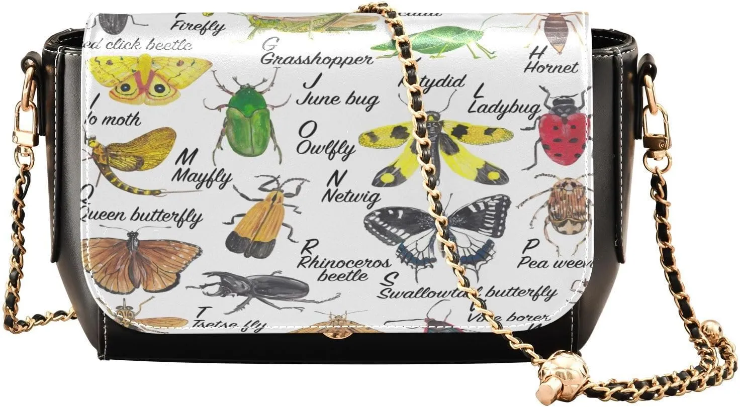 Crossbody Bags for Women Trendy Women's Black Shoulder Bag Small PU Leather Flap Cross Body Bag Handbags
