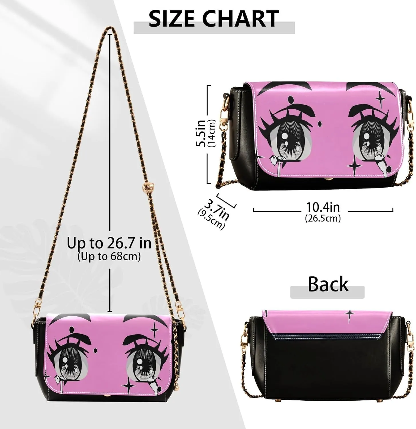Crossbody Bags for Women Trendy Women's Black Shoulder Bag Small PU Leather Flap Cross Body Bag Handbags