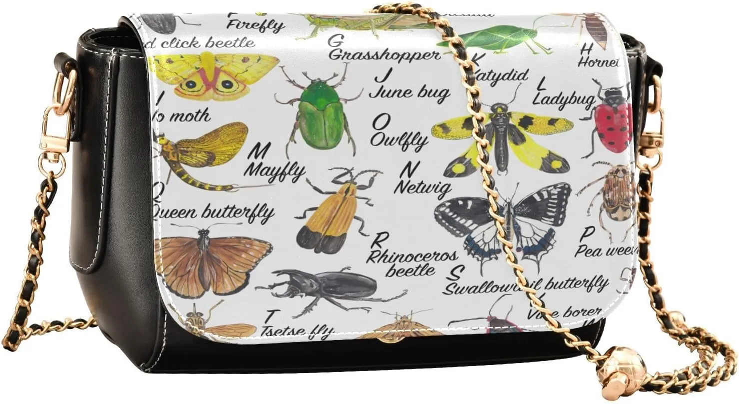 Crossbody Bags for Women Trendy Women's Black Shoulder Bag Small PU Leather Flap Cross Body Bag Handbags