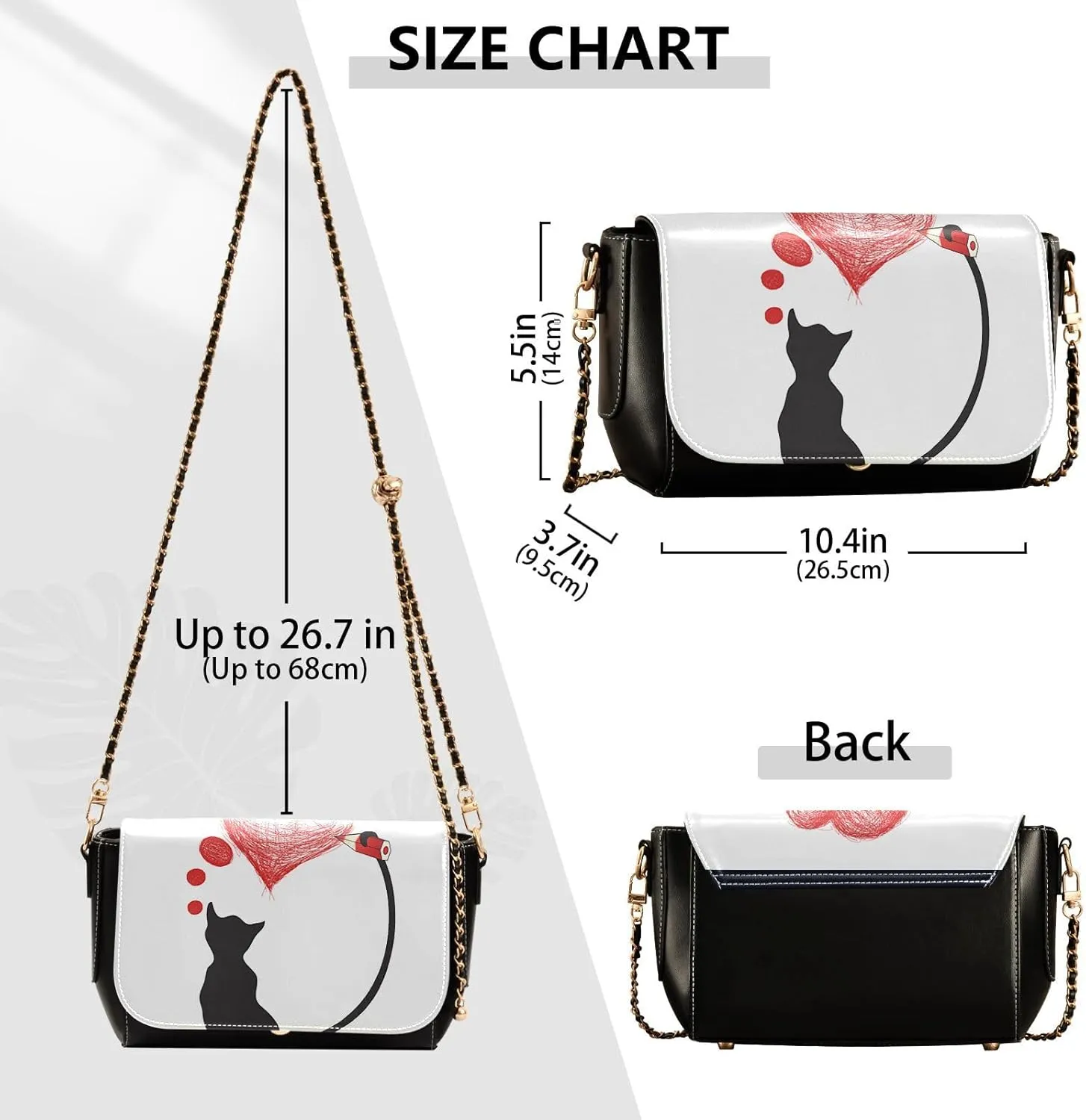 Crossbody Bags for Women Trendy Women's Black Shoulder Bag Small PU Leather Flap Cross Body Bag Handbags
