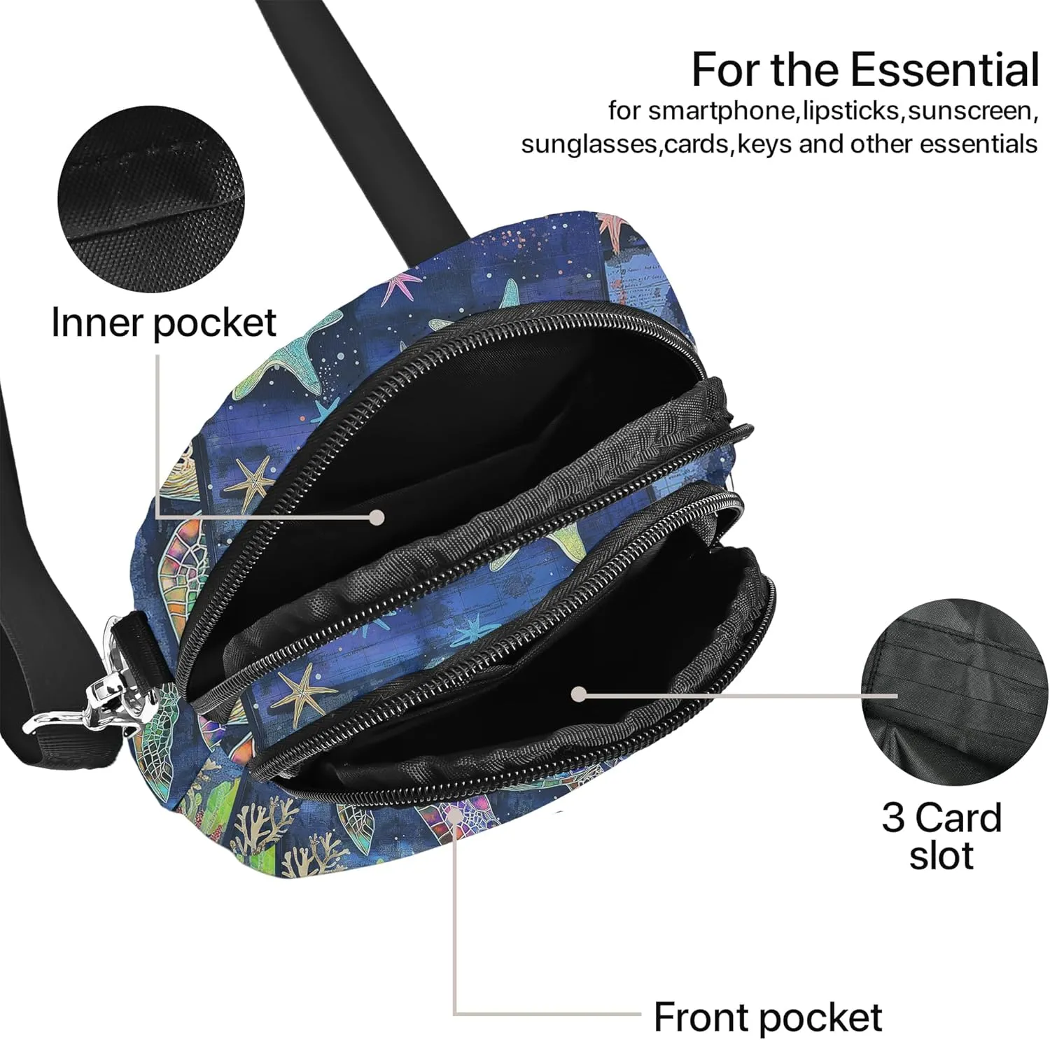 Crossbody Purse for Women Lightweight Small Crossbody Bag Waterproof Phone Wallet with Card Slots Adjustable Strap