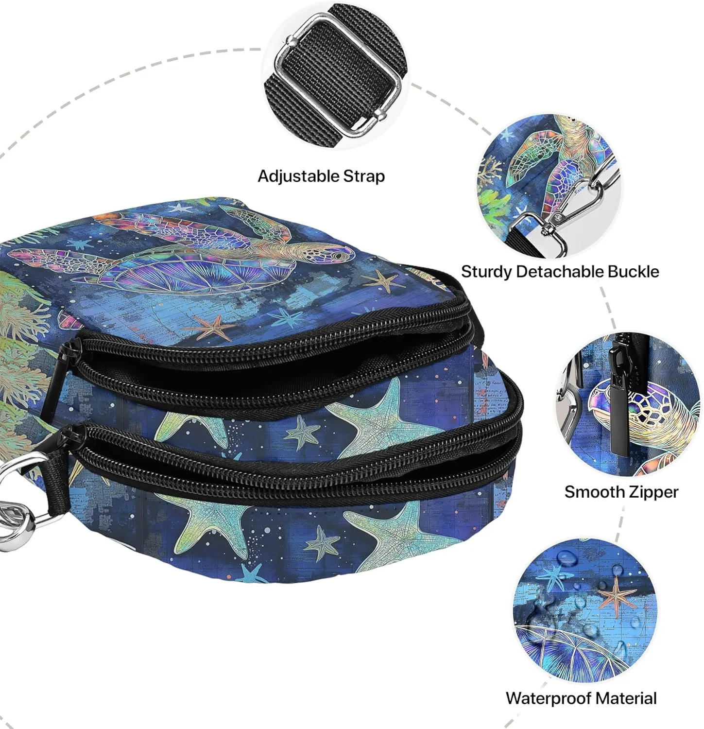 Crossbody Purse for Women Lightweight Small Crossbody Bag Waterproof Phone Wallet with Card Slots Adjustable Strap