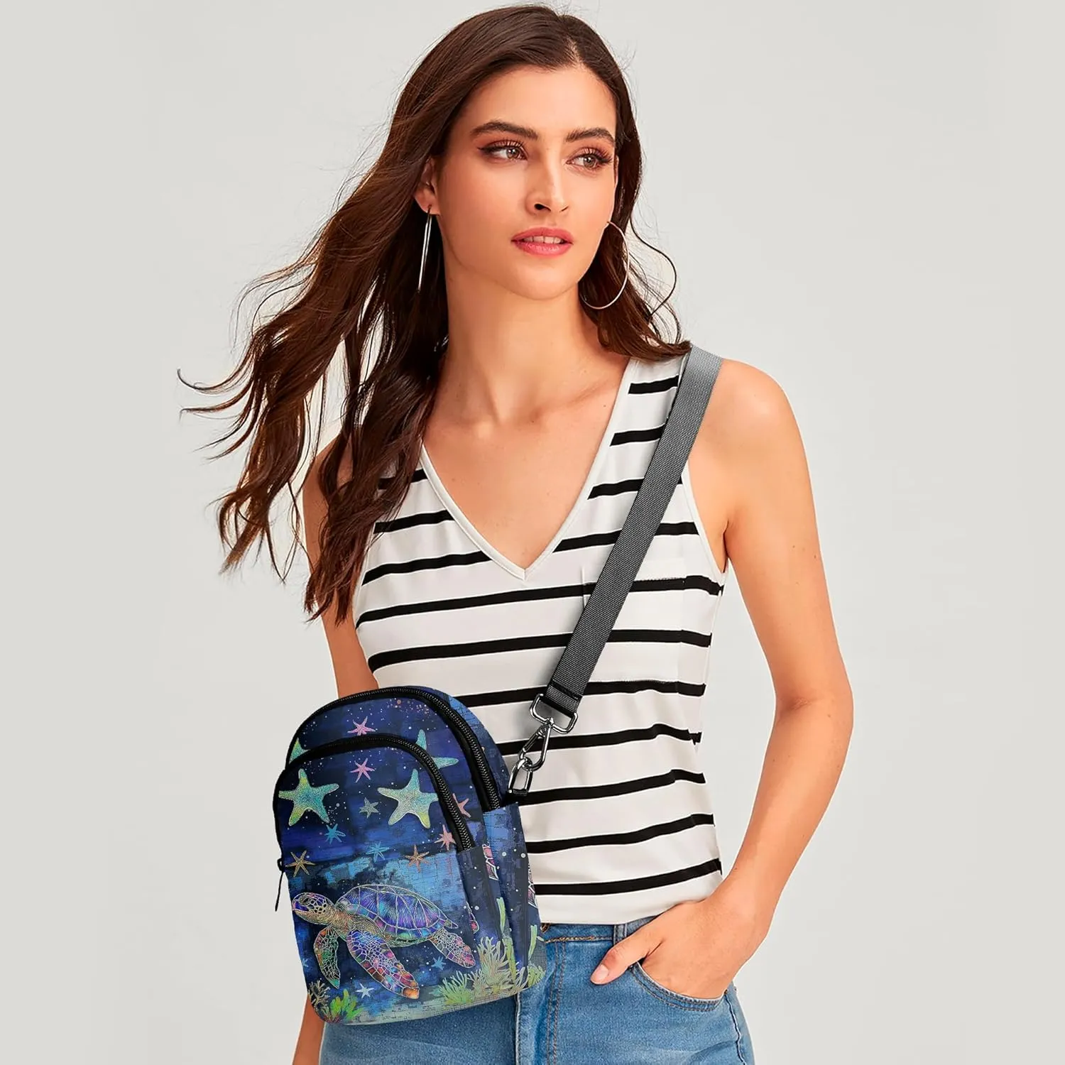 Crossbody Purse for Women Lightweight Small Crossbody Bag Waterproof Phone Wallet with Card Slots Adjustable Strap