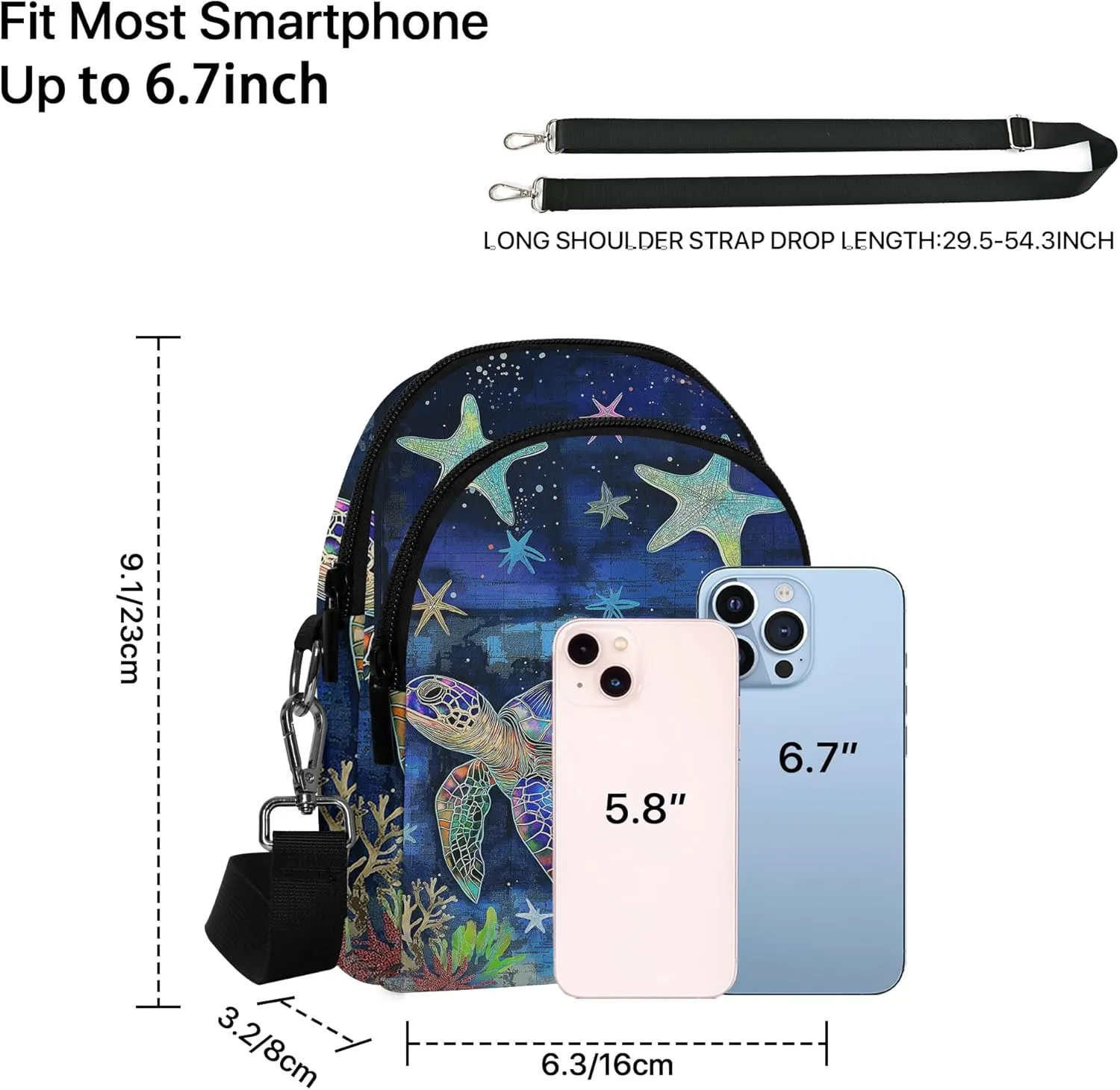 Crossbody Purse for Women Lightweight Small Crossbody Bag Waterproof Phone Wallet with Card Slots Adjustable Strap