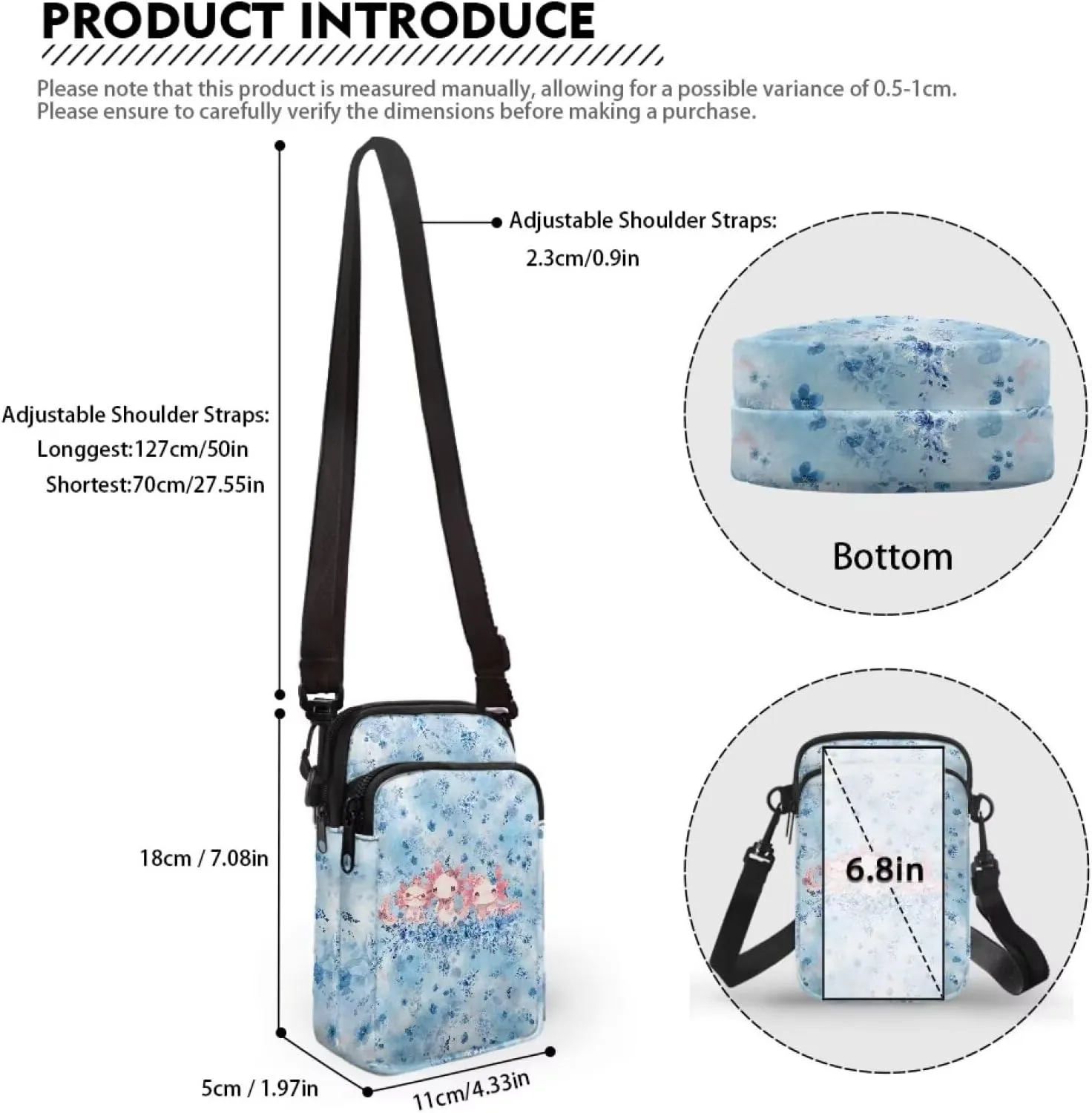 Crossbody Purses for Women with Adjustable Strap Mini Over Shoulder Handbag Purse Wallet Phone Bag