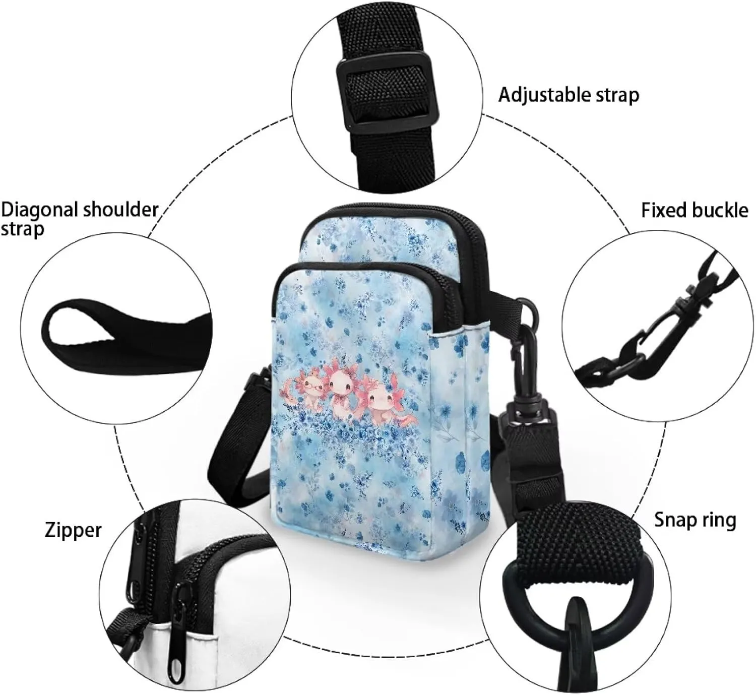 Crossbody Purses for Women with Adjustable Strap Mini Over Shoulder Handbag Purse Wallet Phone Bag