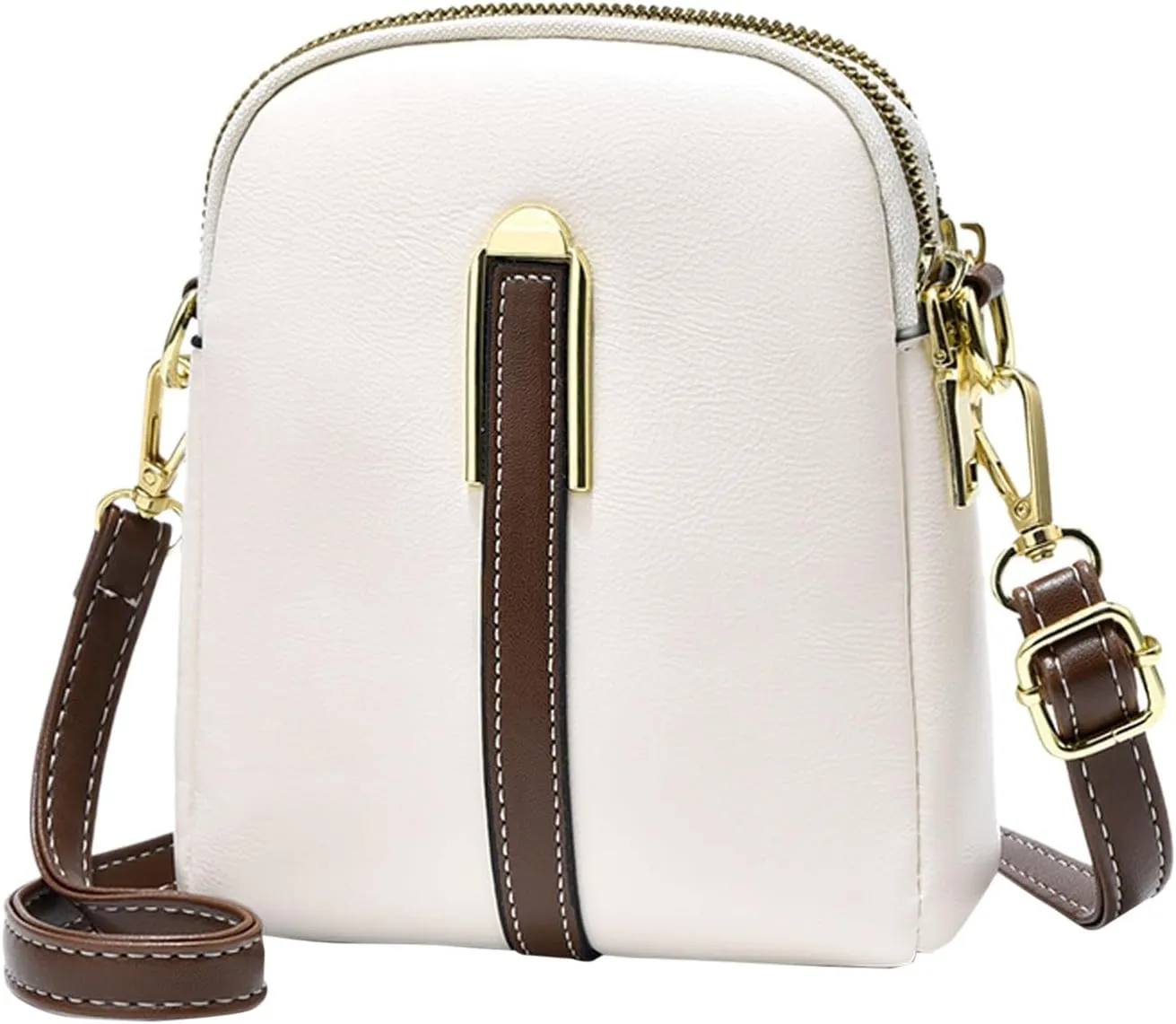 Crossbody Purses New Business Commuteuse Messenger Bag Casual Versatile Adjustable Strap Shoulder Bag (White, One Size)