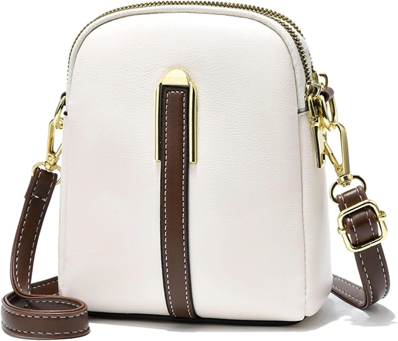 Crossbody Purses New Business Commuteuse Messenger Bag Casual Versatile Adjustable Strap Shoulder Bag (White, One Size)
