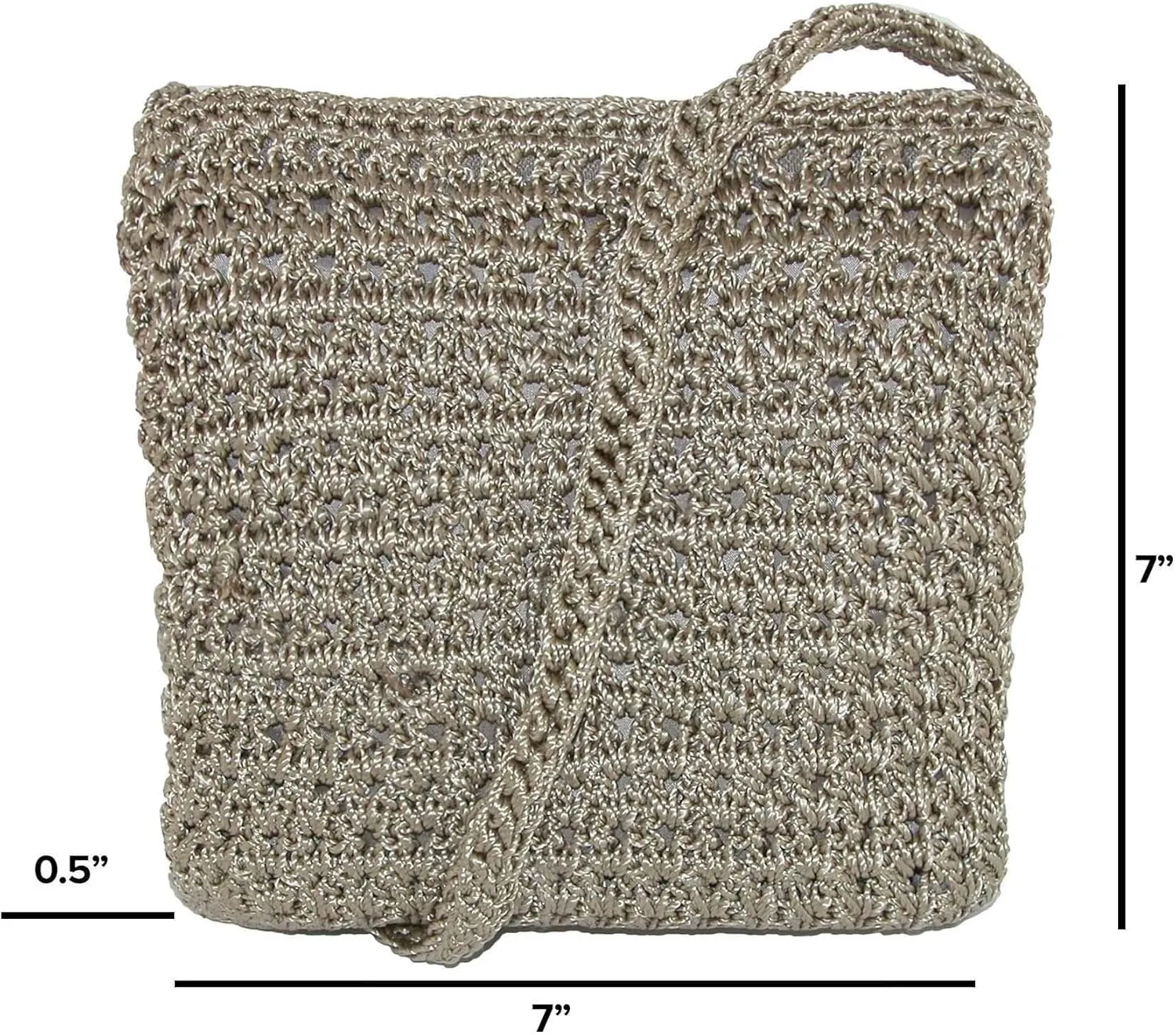 CTM® Women's Crochet Crossbody Handbag