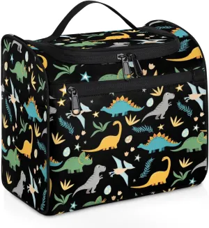Cute Dinosaur Ancient Hanging Toiletry Bag Cosmetic Makeup Bag Travel Organizer for Accessories Toiletries Essentials Kit
