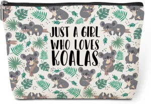 Cute Koala Makeup Bag Koala Gifts Funny Koala Lovers Gift Stuff Decor Travel Toiletry Bag for Women Best Friends Girls Animal Lovers Daughter Sister Coworker Camping Birthday Christmas Retirement