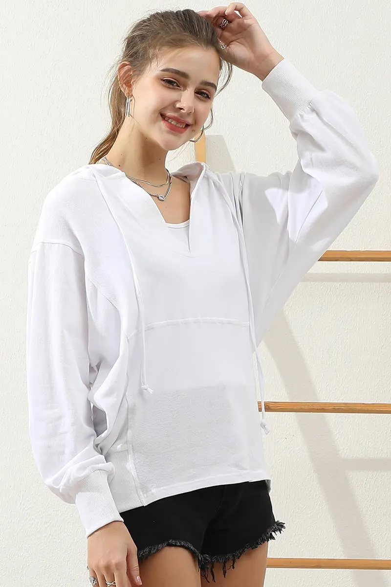 CWTTL1451_Basic Lightweight Pullover Hoodie Sweatshirt: AQUA / (M) 1