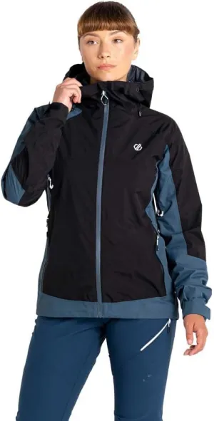 Dare 2b Womens Traversing Breathable Waterproof Coat, Black/Orion, 20
