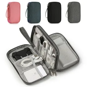 Data Cable Storage Bags  Portable Earphone Organizer Digital Gadget Carry Case Double Layer Digital USB Hard Disk Protection Bag