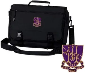 Delta Phi Epsilon DPHIE Emblem Briefcase Black