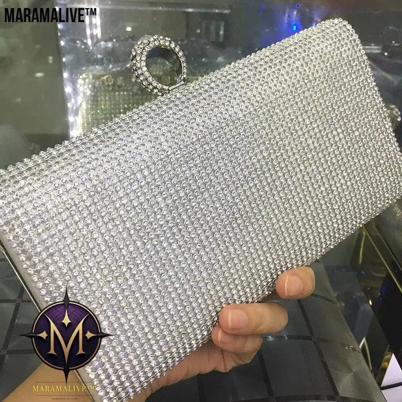 Diamond-encrusted Lady Spot Hand Bag Diamond
