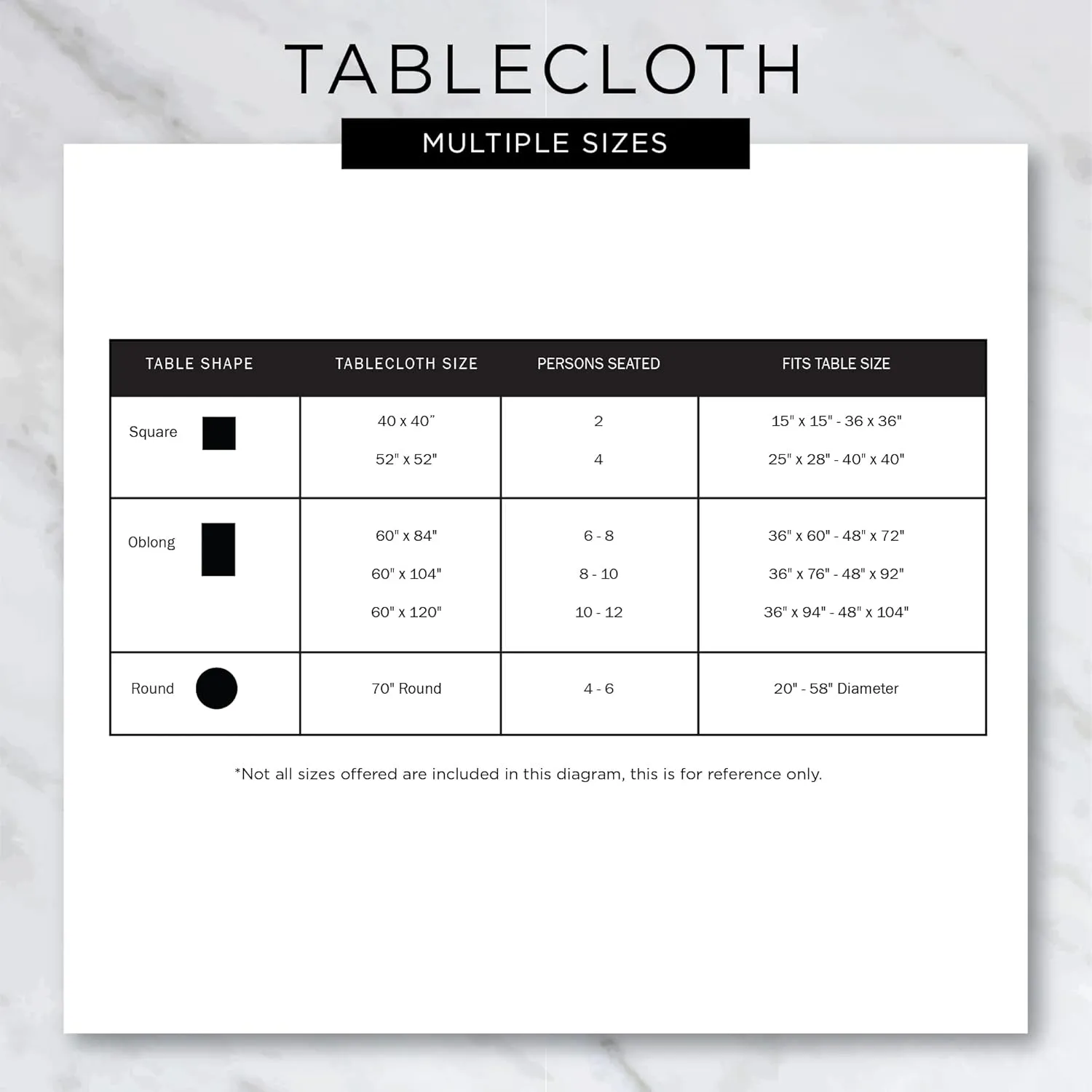 DII Cabana Stripe Outdoor Tabletop Collection, Stain/Wrinkle Resistant & Waterproof, 60" Round, Tablecloth, Black