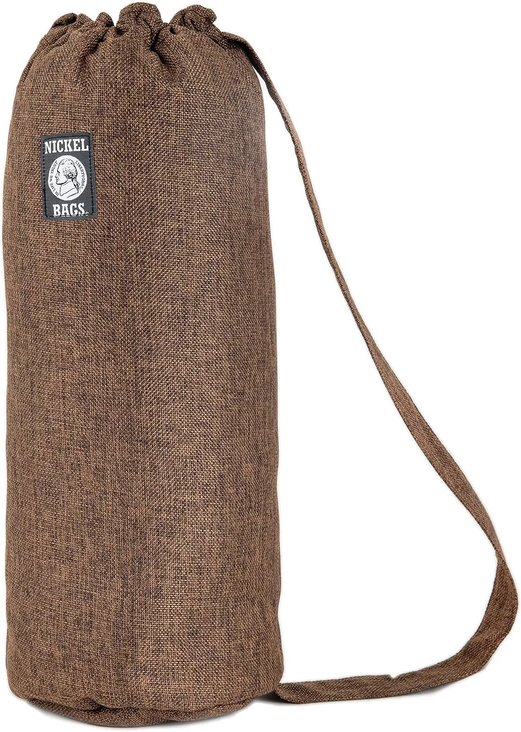 Dime Bags - Nickel Bags Padded Drawstring Duffle Tube | Heavy Duty Duffle Bag with Protective Hemp Exterior for (18 Inch, Brown)