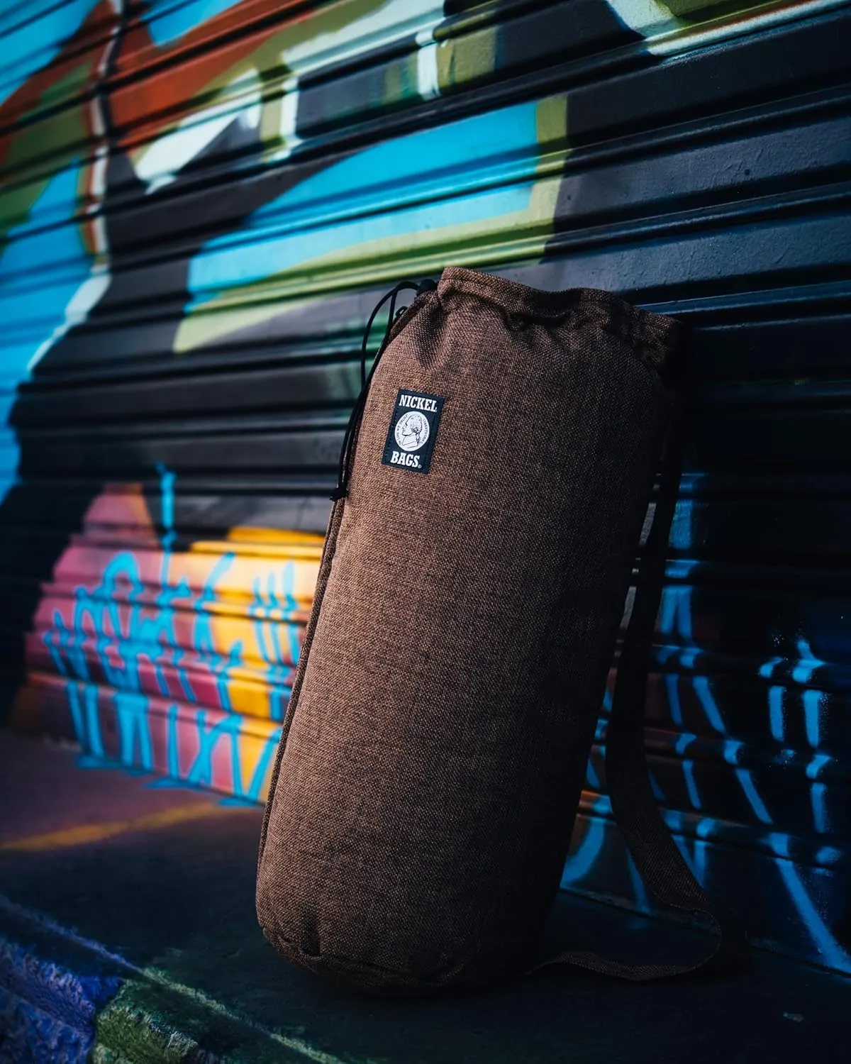 Dime Bags - Nickel Bags Padded Drawstring Duffle Tube | Heavy Duty Duffle Bag with Protective Hemp Exterior for (18 Inch, Brown)