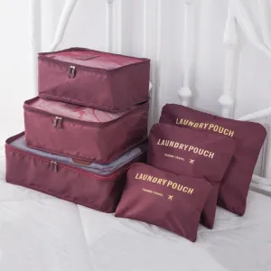 DLYLDQH Brand 6 PCS Travel Storage Bag Set For Clothes Tidy Organizer Pouch Suitcase Home Closet Divider Container Organiser