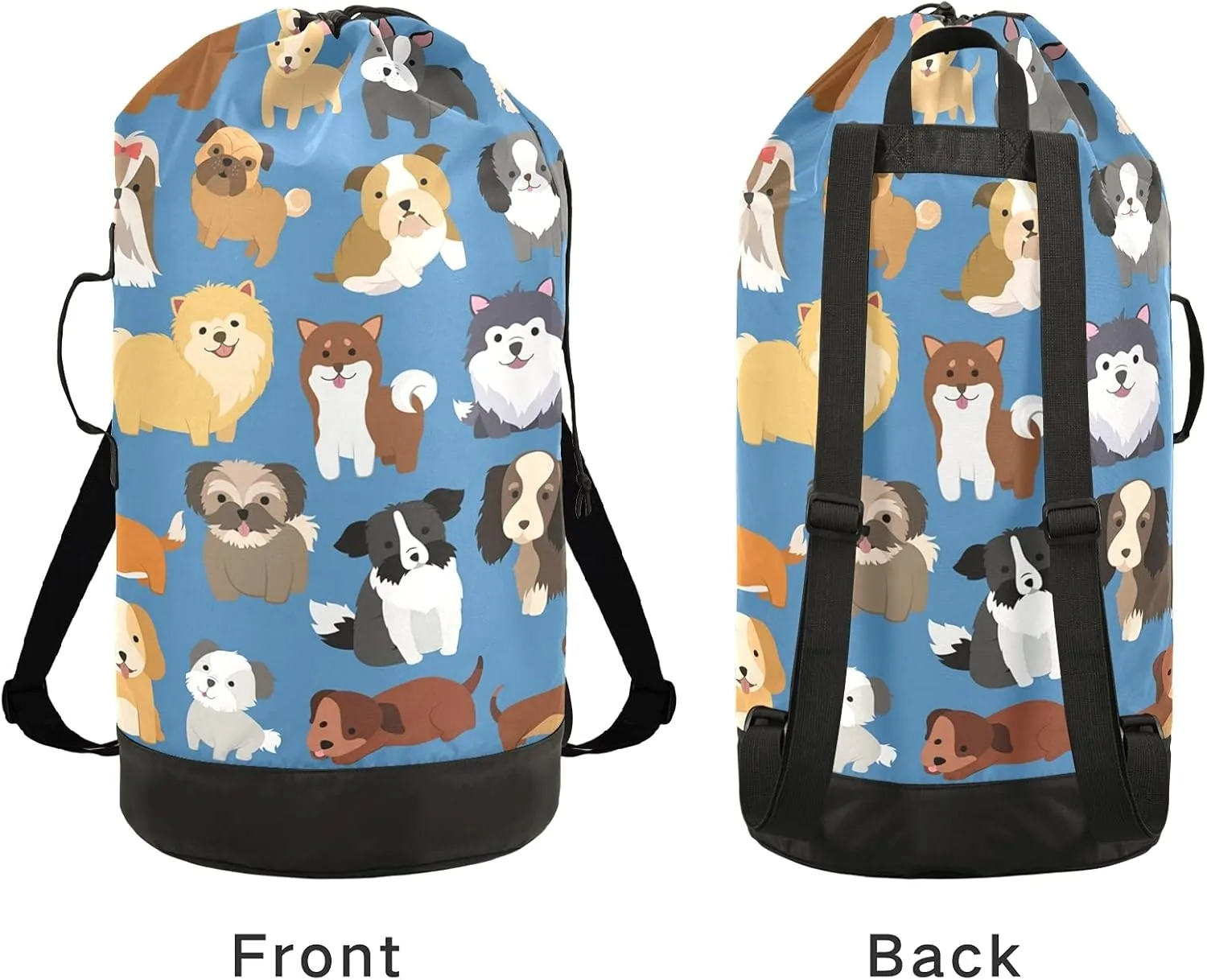 Dog Laundry Bag Backpack Dirty Clothes Bags Organizer With Extra Large Heavy Duty for College,Travel,Camp,Dorm Essentials