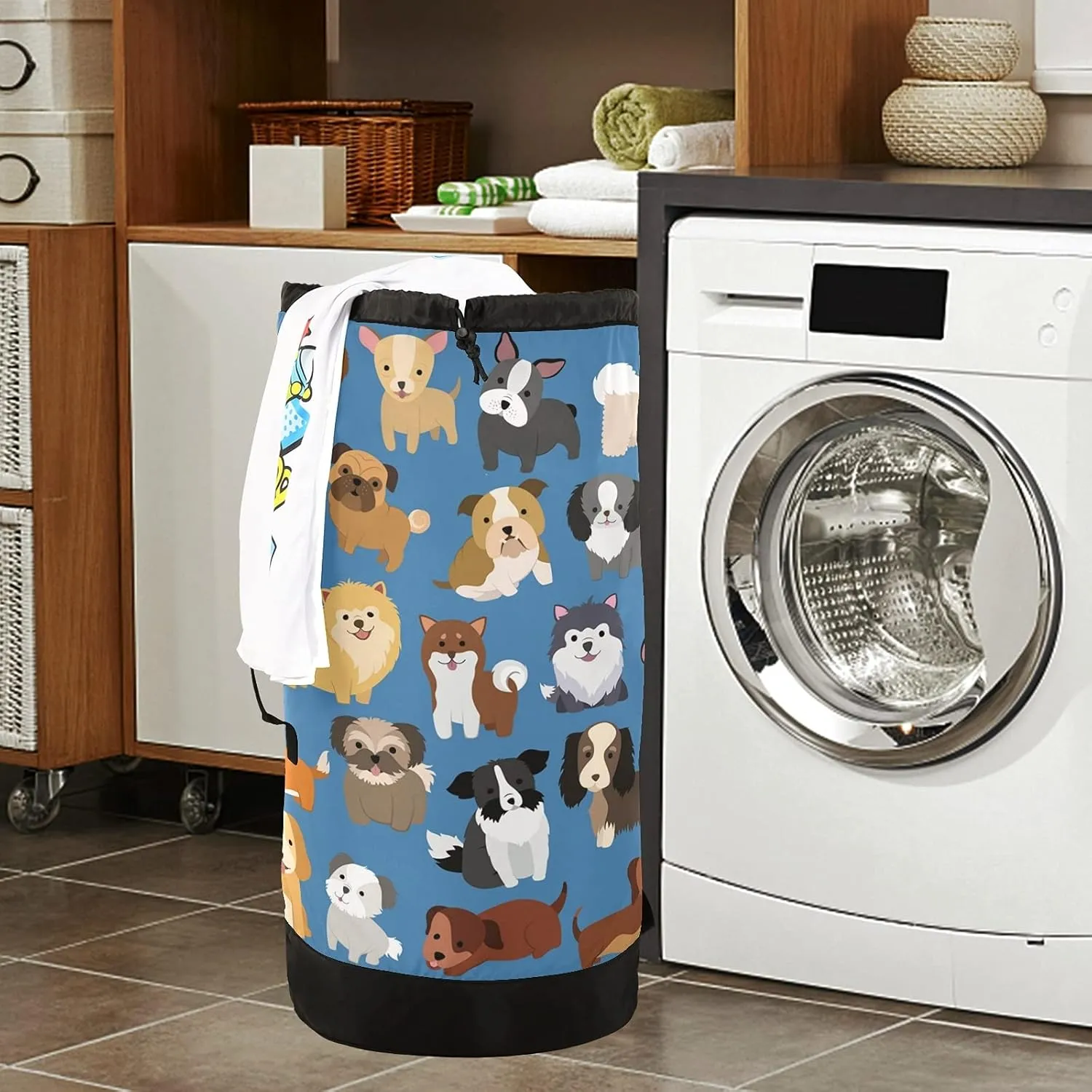Dog Laundry Bag Backpack Dirty Clothes Bags Organizer With Extra Large Heavy Duty for College,Travel,Camp,Dorm Essentials