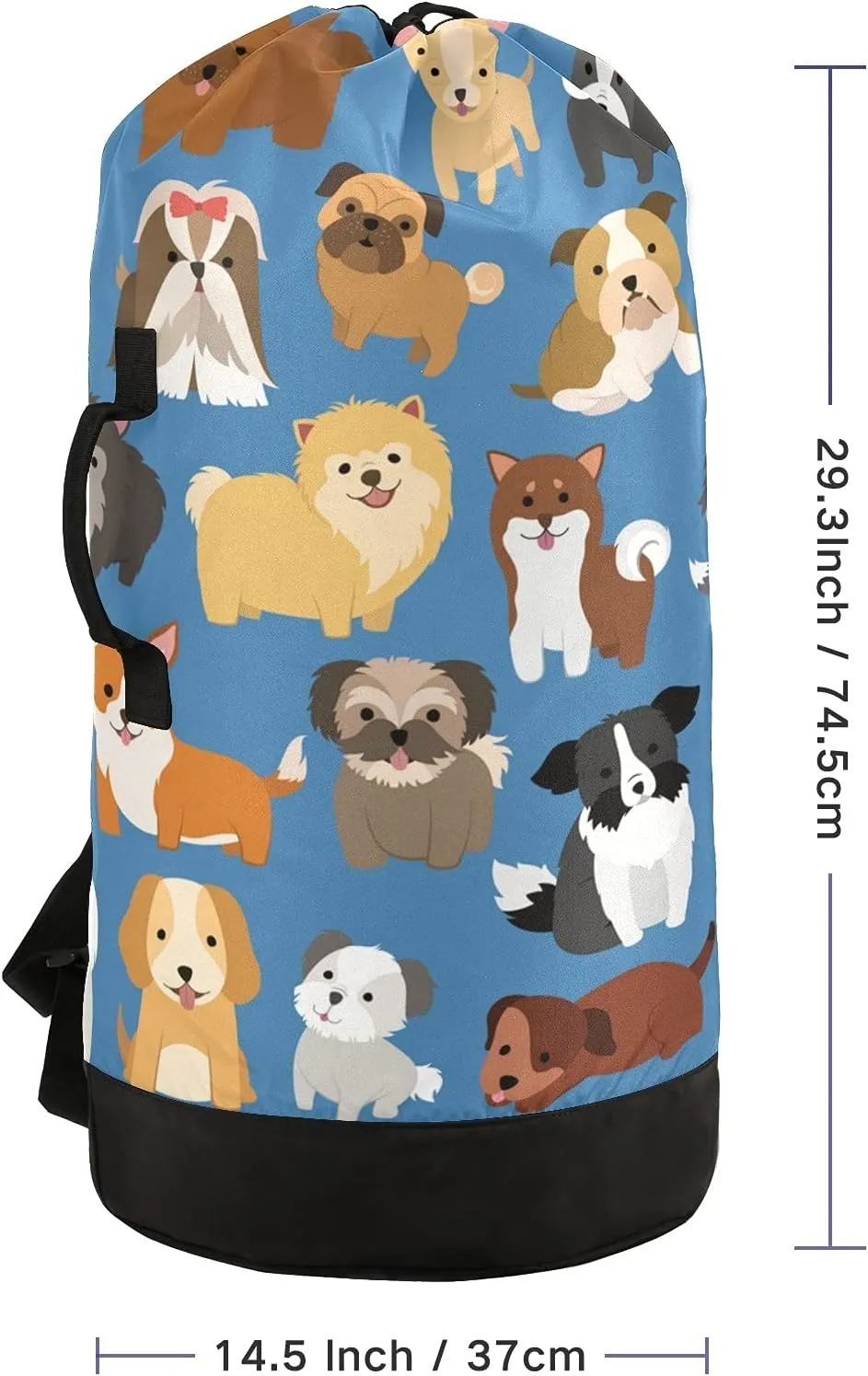 Dog Laundry Bag Backpack Dirty Clothes Bags Organizer With Extra Large Heavy Duty for College,Travel,Camp,Dorm Essentials