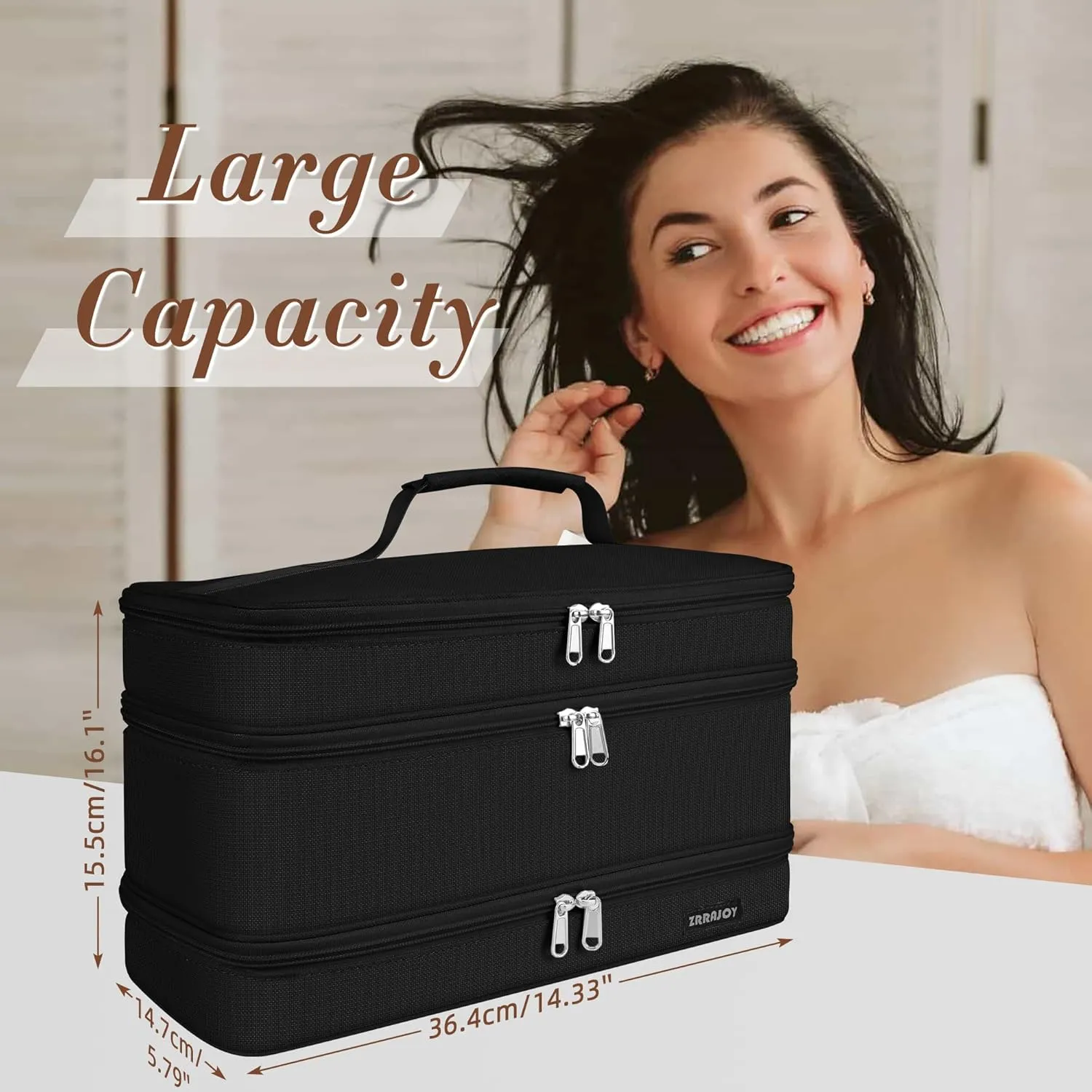 Double Layer Storage Case For Shark Flexstyle, Travel Carrying Case For Shark 430/440 Flexstyle, Organizer Bag For Shark Flexstyle/Dyson Airwrap Styler Attachments