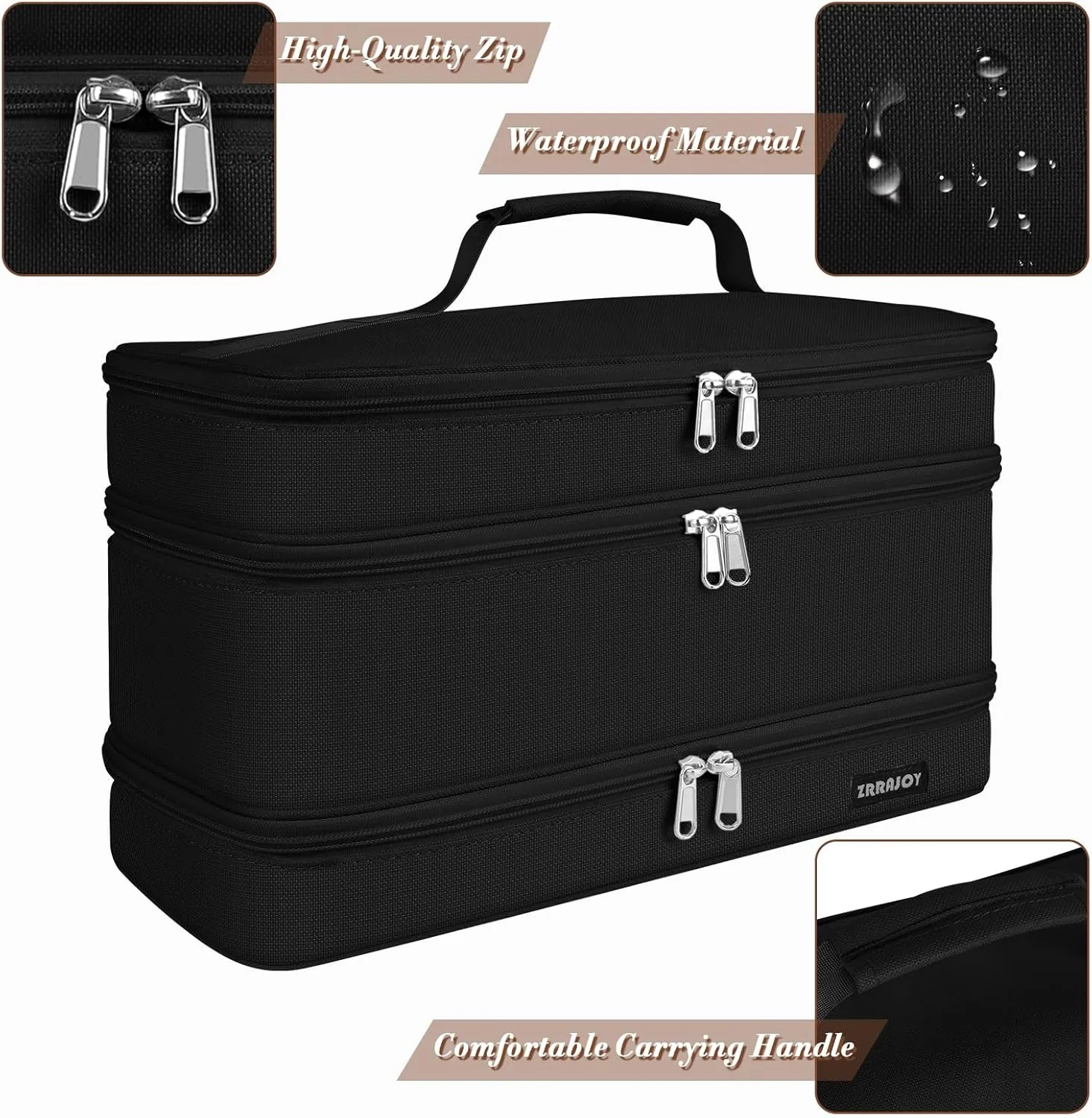 Double Layer Storage Case For Shark Flexstyle, Travel Carrying Case For Shark 430/440 Flexstyle, Organizer Bag For Shark Flexstyle/Dyson Airwrap Styler Attachments