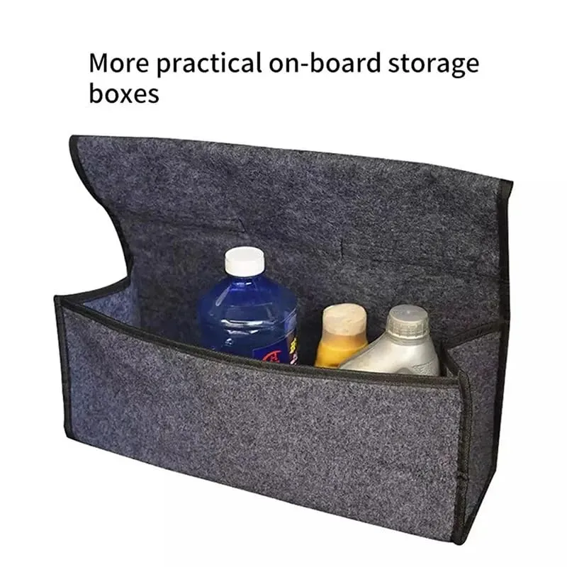 DOUBLE R BAGS Car Trunk Organizers Large Foldable Boot Storage Organizer Anti Slip Car Trunk Compartment Boot Cleaning Supplies Storage Organizer Utility Tool Bag