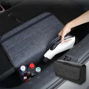 DOUBLE R BAGS Car Trunk Organizers Large Foldable Boot Storage Organizer Anti Slip Car Trunk Compartment Boot Cleaning Supplies Storage Organizer Utility Tool Bag
