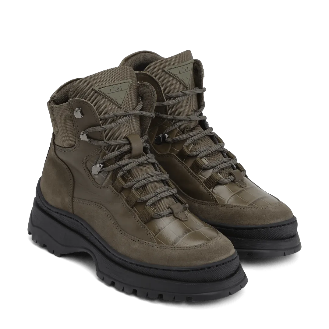 Downhill Boot - Leather/Suede/PES - Olive - Olive